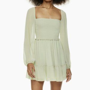 Aritzia Wilfred Tempest Dress - color: Pastel Sage Green